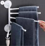 Porte-Serviettes pivotant Support de Bain en Acier Inoxydable Avec Ventouse