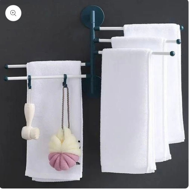 Porte-Serviettes pivotant Support de Bain en Acier Inoxydable Avec Ventouse